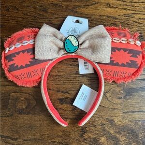 Disney Red and Tan Moana Ears Headband